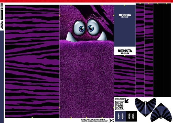Taschenpanel ca. 1m Monsta Lila by Thorsten Berger von Swafing